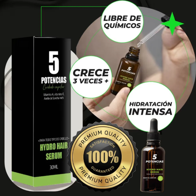 Serum 5 Potencias Anticaída | Cabello Más Fuerte y Abundante