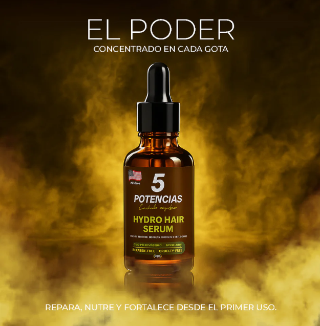 Serum 5 Potencias Anticaída | Cabello Más Fuerte y Abundante